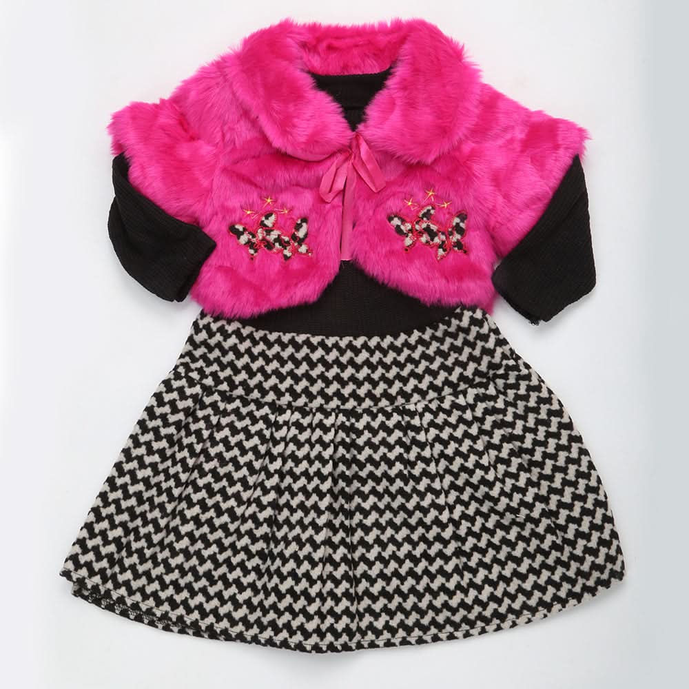 Girls Full Sleeves Frock - Purple, Kids, Girls Frocks, Chase Value, Chase Value