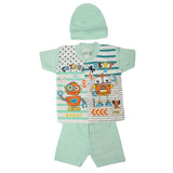 Newborn Boys Suits 3 Pcs - Cyan, Kids, NB Boys Sets And Suits, Chase Value, Chase Value