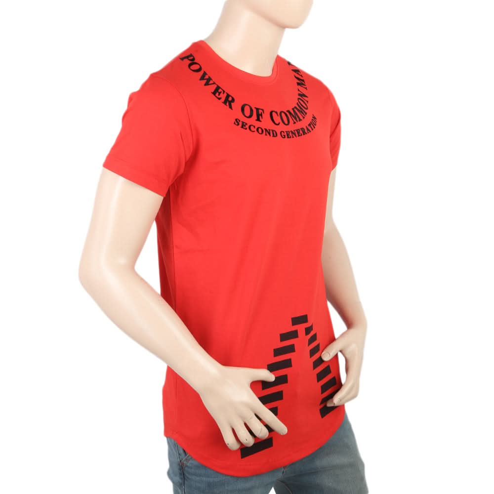 Men's Half Sleeve T-Shirt - Red, Men, T-Shirts And Polos, Chase Value, Chase Value