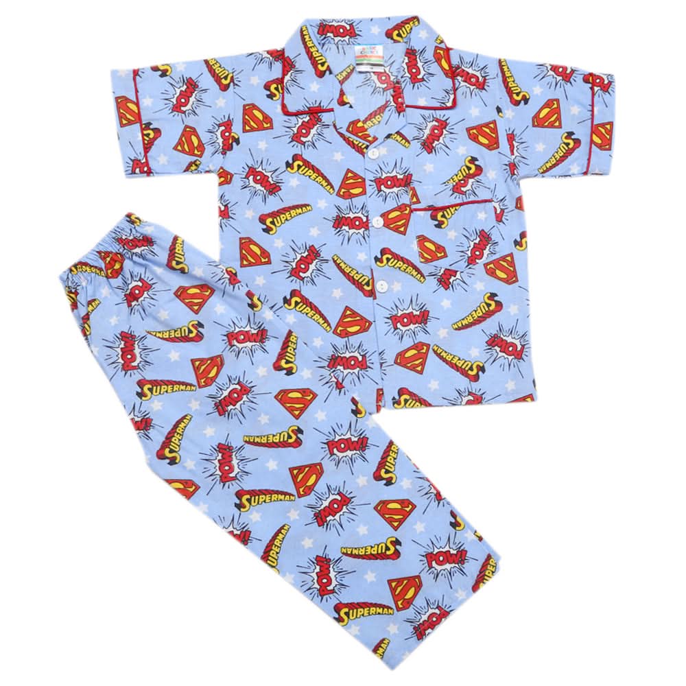 Boys Half Sleeves Sleeping Suits - Sea-Blue, Kids, Boys Sets And Suits, Chase Value, Chase Value
