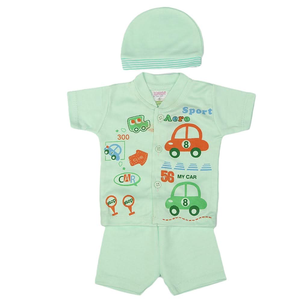 Newborn Boys Suits 3 Pcs - Cyan, Kids, NB Boys Sets And Suits, Chase Value, Chase Value