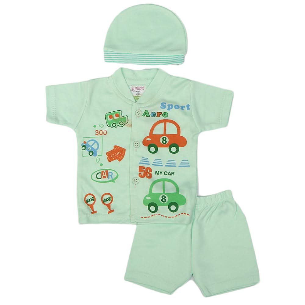 Newborn Boys Suits 3 Pcs - Cyan, Kids, NB Boys Sets And Suits, Chase Value, Chase Value