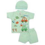Newborn Boys Suits 3 Pcs - Cyan, Kids, NB Boys Sets And Suits, Chase Value, Chase Value