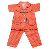 Girls Half Sleeves Sleeping Suits - Rust, Kids, Girls Sets And Suits, Chase Value, Chase Value