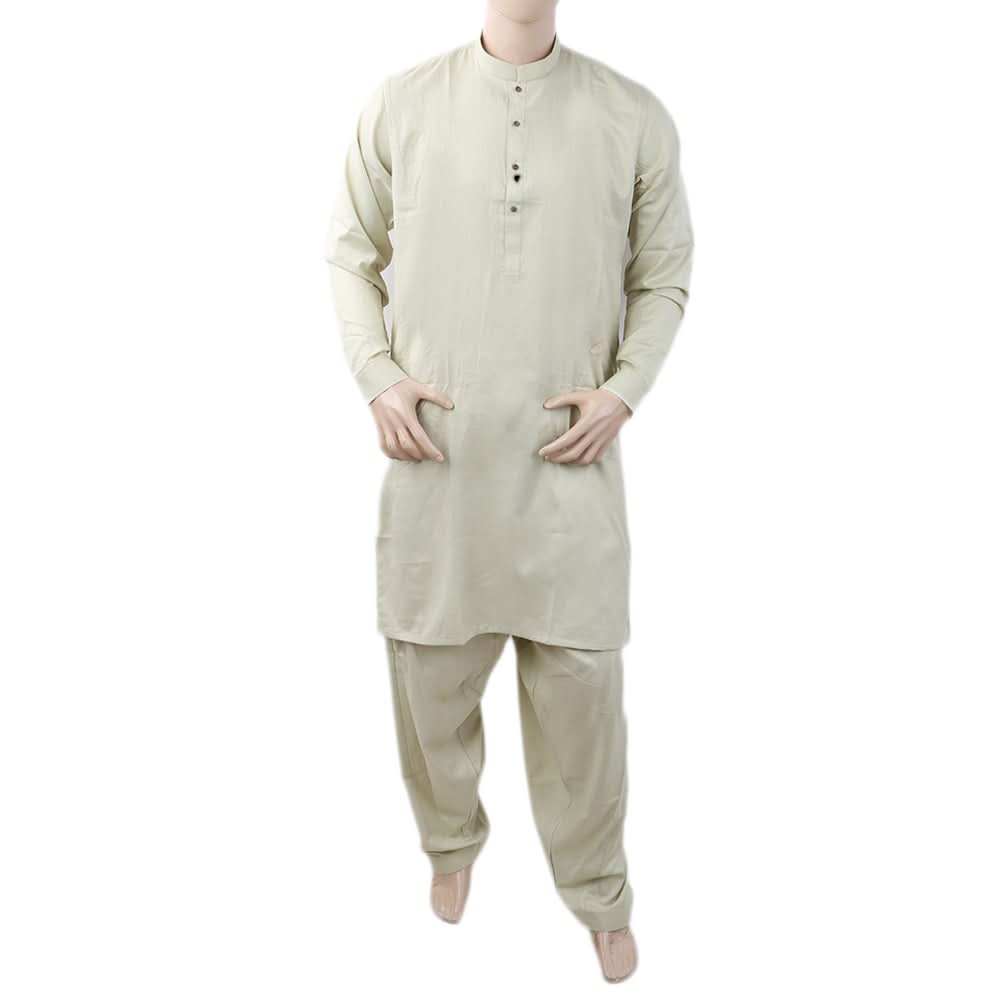 Men's Mashriq Slim Fit Suit - Light Green, Men, Shalwar Kameez, Chase Value, Chase Value