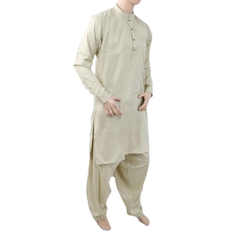 Men's Mashriq Slim Fit Suit - Light Green, Men, Shalwar Kameez, Chase Value, Chase Value