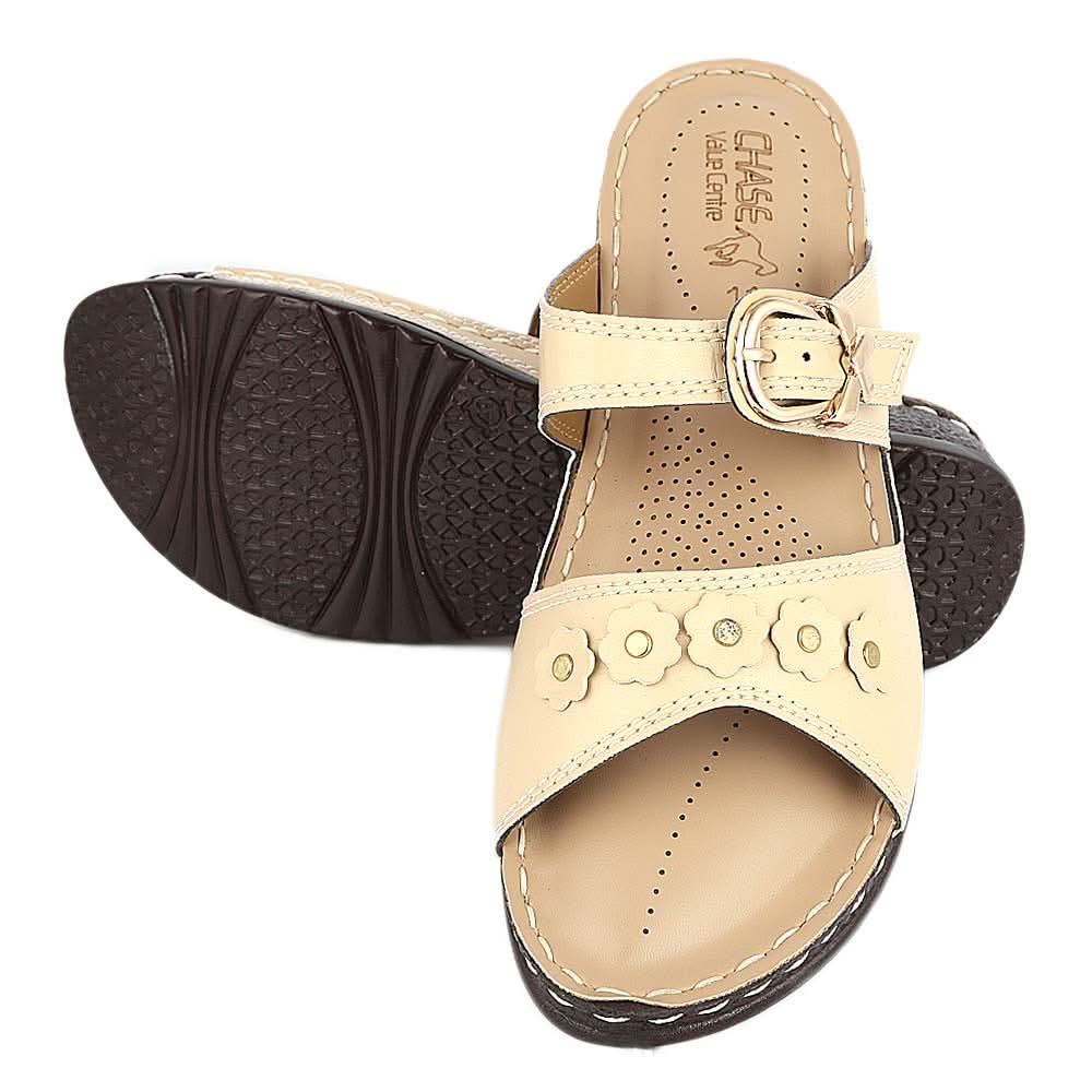 Women's Softy Slipper ( S32 ) - Beige, Women, Slippers, Chase Value, Chase Value