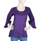 Women's Fancy Woven Top - Purple, Women, T-Shirts And Tops, Chase Value, Chase Value