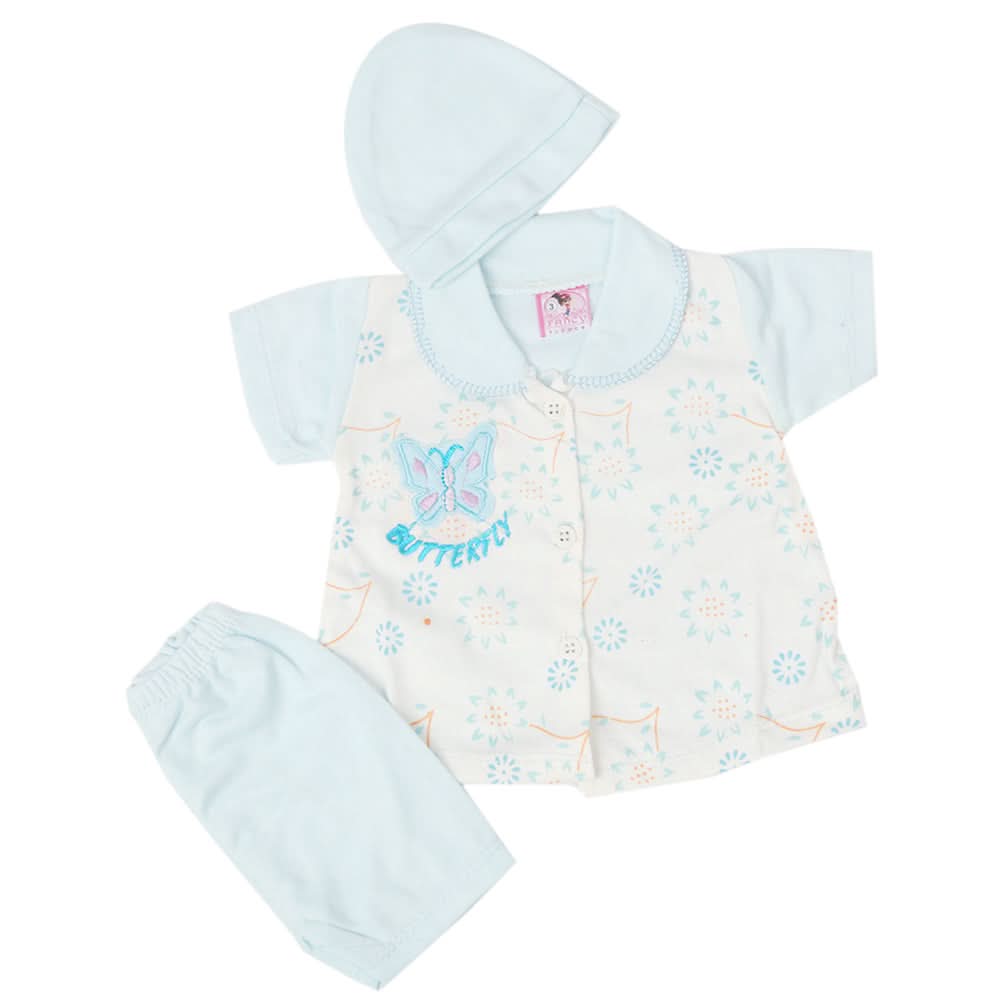 Newborn Girls Half Sleeves Suit - Blue, Kids, Newborn Girls Sets And Suits, Chase Value, Chase Value