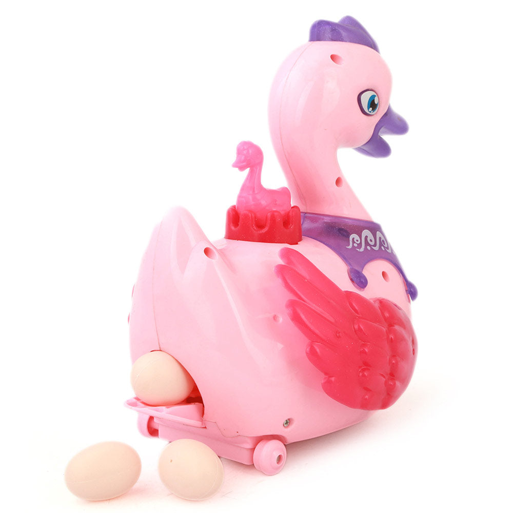 Eggs Laying Swan With Lights And Music - Pink, Kids, Musical Toys, Chase Value, Chase Value
