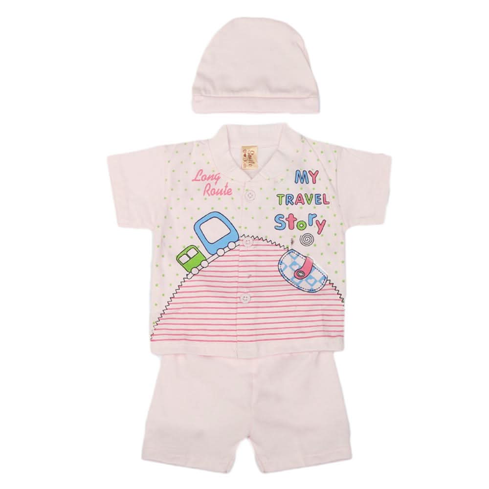 Newborn Boys Suits 3 Pcs - Pink, Kids, NB Boys Sets And Suits, Chase Value, Chase Value