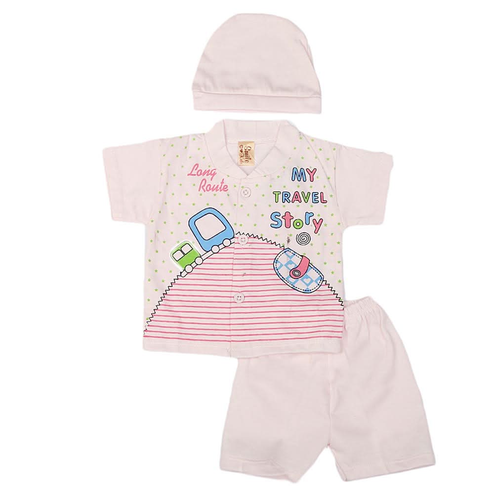Newborn Boys Suits 3 Pcs - Pink, Kids, NB Boys Sets And Suits, Chase Value, Chase Value