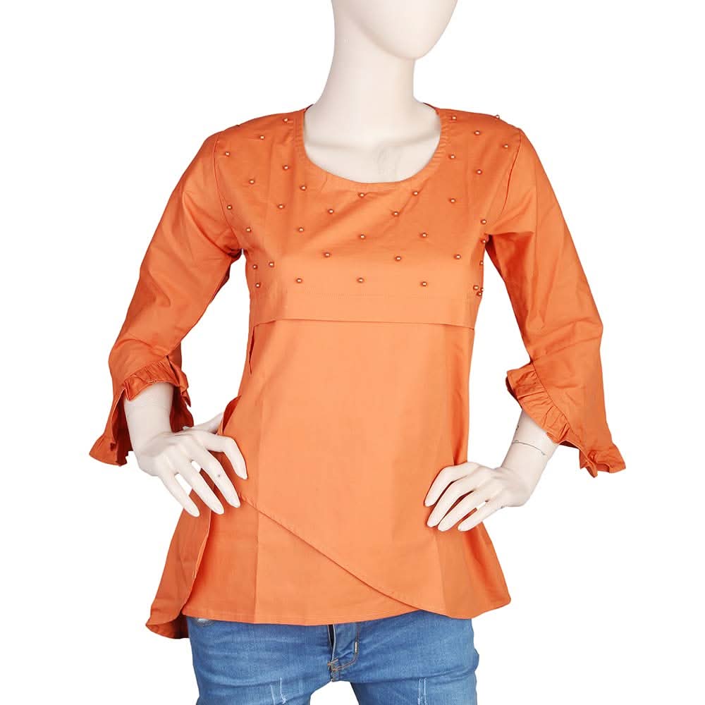 Women's Fancy Woven Top - Rust, Women, T-Shirts And Tops, Chase Value, Chase Value