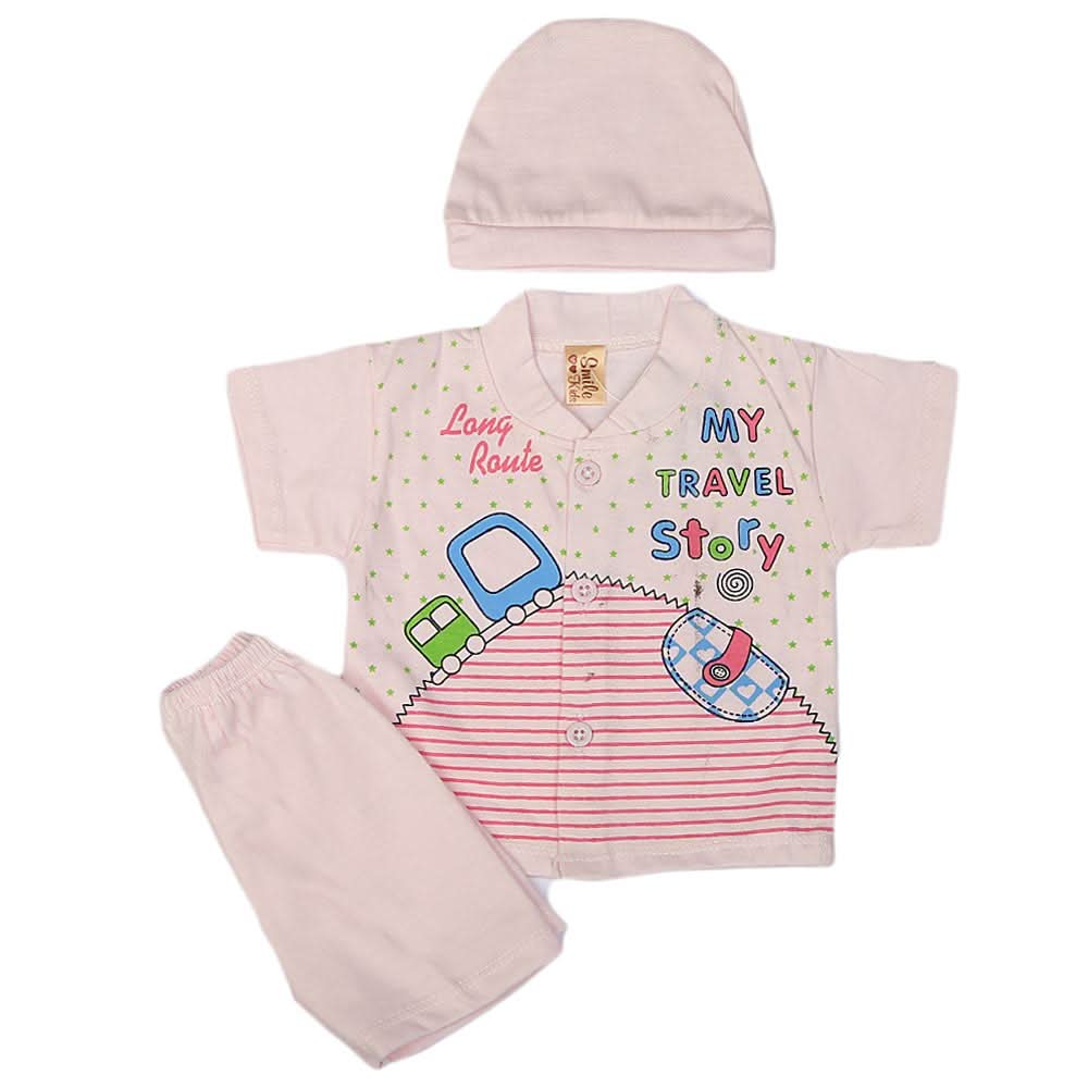 Newborn Boys Suits 3 Pcs - Pink, Kids, NB Boys Sets And Suits, Chase Value, Chase Value