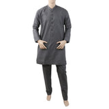 Men's Mashriq Slim Fit Kurta Pajama - Dark Grey, Men's Shalwar Kameez, Chase Value, Chase Value