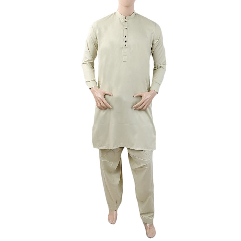 Men's Mashriq Slim Fit Suit - Green, Men, Shalwar Kameez, Chase Value, Chase Value