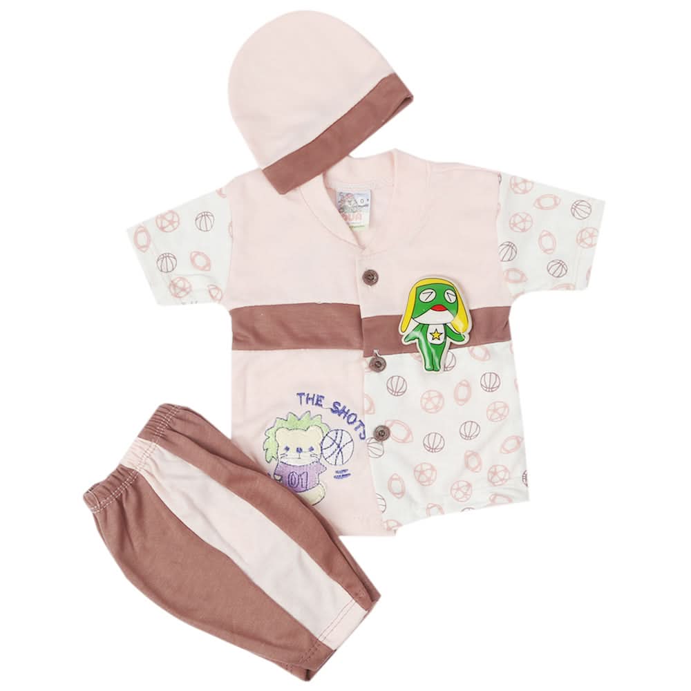 Newborn Boys Half Sleeves Suit - Pink, Kids, New Born Boys Sets And Suits, Chase Value, Chase Value