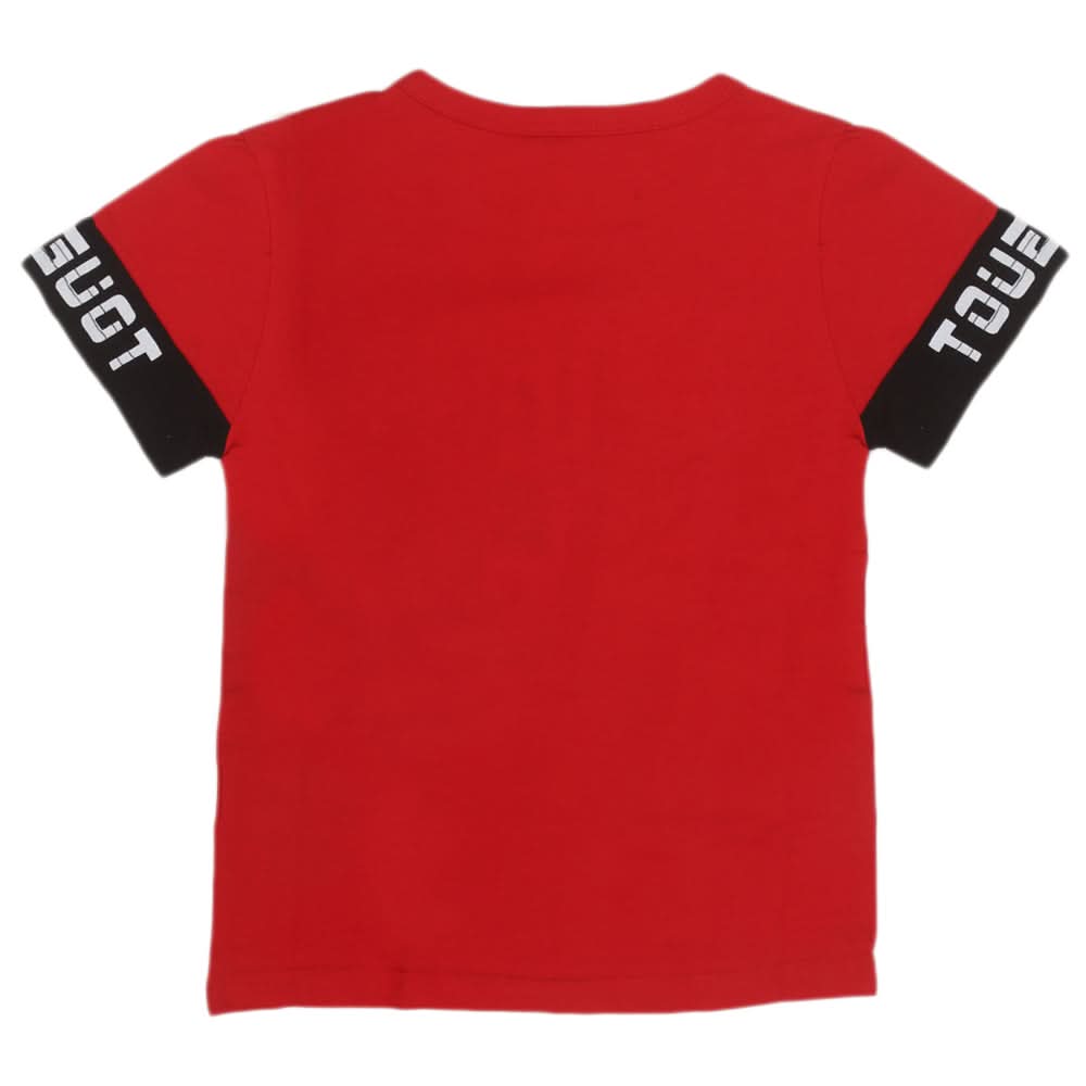 Boys Round Neck Half Sleeves T-Shirt - Red, Kids, Boys T-Shirts, Chase Value, Chase Value