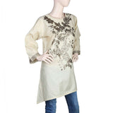 Women's Embroidered Kurti - Fawn, Women, Ready Kurtis, Chase Value, Chase Value