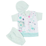 Newborn Boys Half Sleeves Suit - Cyan, Kids, New Born Boys Sets And Suits, Chase Value, Chase Value