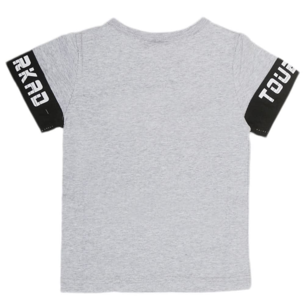 Boys Round Neck Half Sleeves T-Shirt - Grey, Kids, Boys T-Shirts, Chase Value, Chase Value