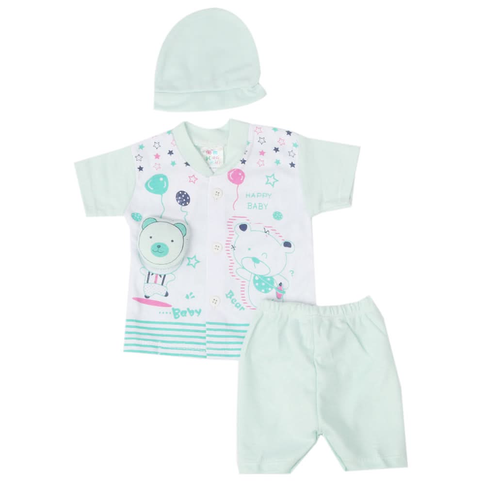 Newborn Boys Half Sleeves Suit - Cyan, Kids, New Born Boys Sets And Suits, Chase Value, Chase Value