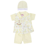 Newborn Girls Half Sleeves Suit - Lemon, Kids, Newborn Girls Sets And Suits, Chase Value, Chase Value
