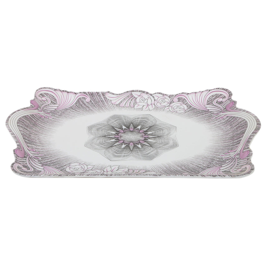 Melamine Flower Emboss Tray New Small - Purple, Home & Lifestyle, Serving And Dining, Chase Value, Chase Value