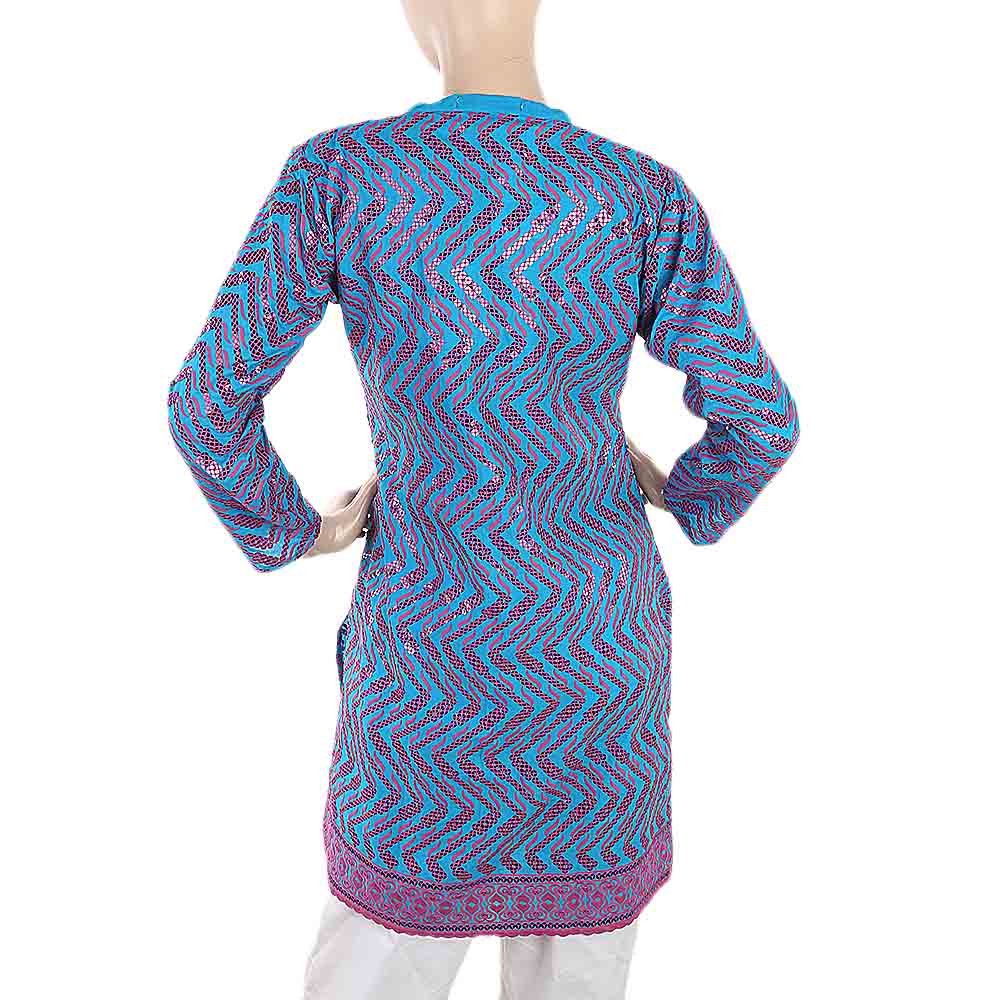 Women's Fancy Chicken Kurti - Blue, Women, Ready Kurtis, Chase Value, Chase Value