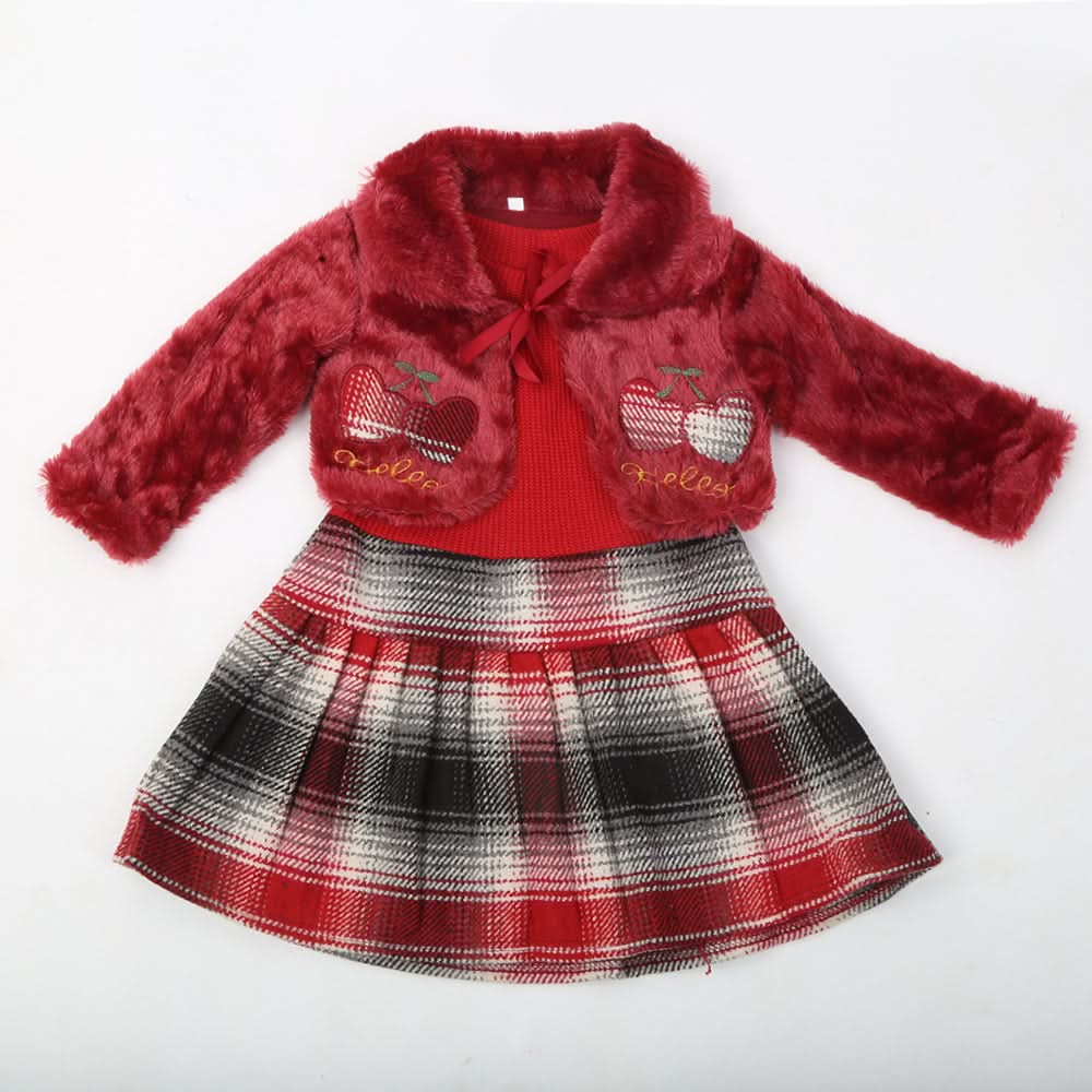 Girls Full Sleeves Frock - Maroon, Kids, Girls Frocks, Chase Value, Chase Value