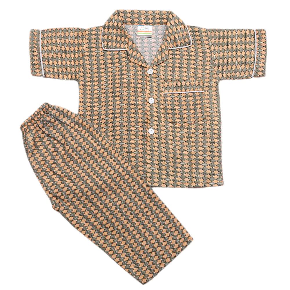 Boys Half Sleeves Sleeping Suits - Brown, Kids, Boys Sets And Suits, Chase Value, Chase Value