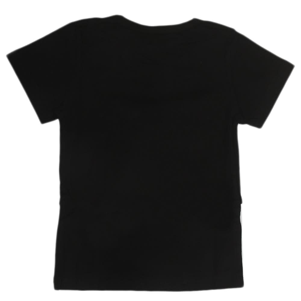 Boys Round Neck Half Sleeves T-Shirt - Black, Kids, Boys T-Shirts, Chase Value, Chase Value