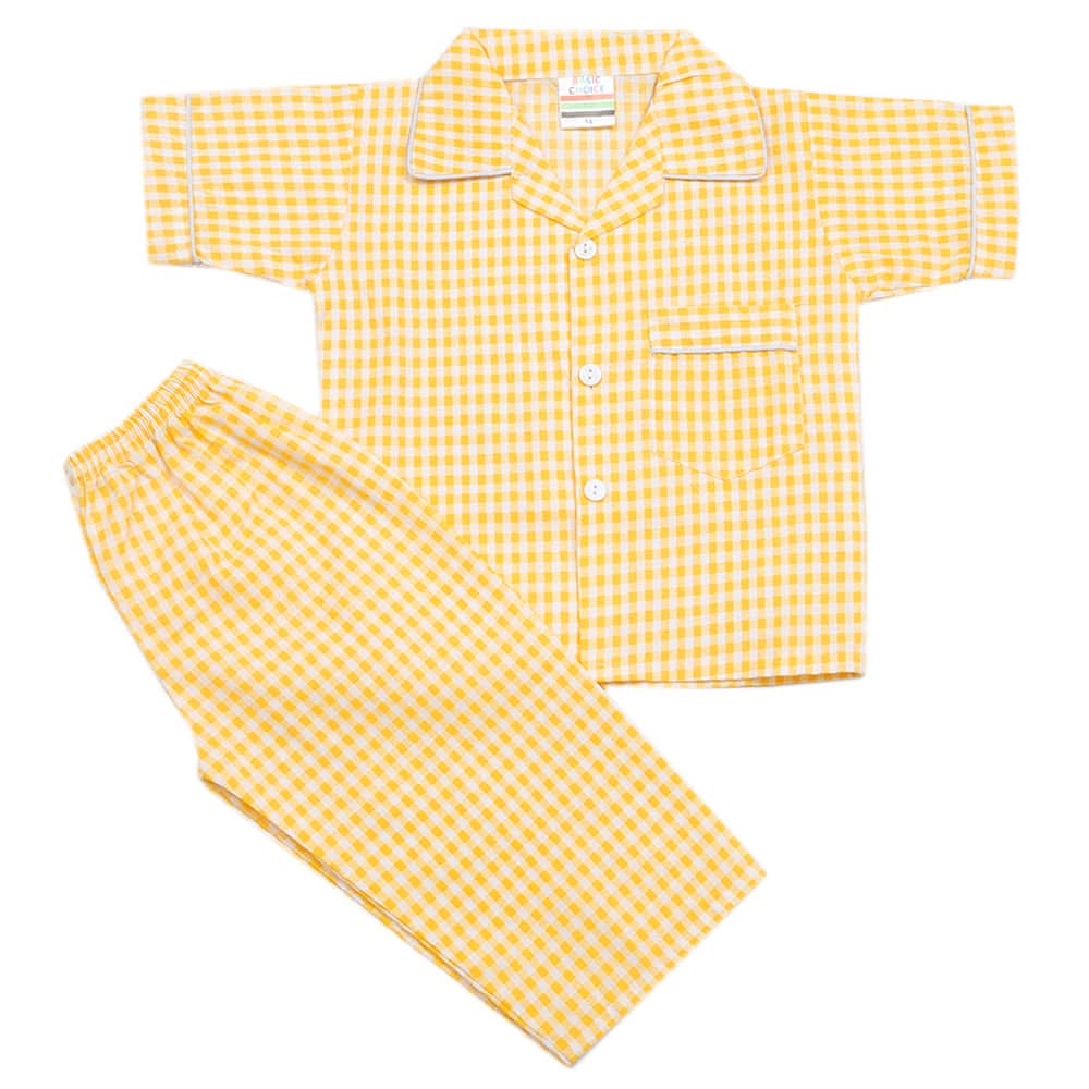 Boys Half Sleeves Sleeping Suits - Yellow, Kids, Boys Sets And Suits, Chase Value, Chase Value