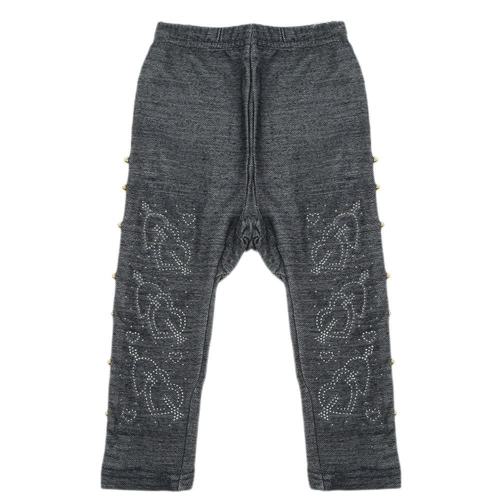 Girls Denim Tight - Dark Grey, Girls Tights Leggings & Pajama, Chase Value, Chase Value