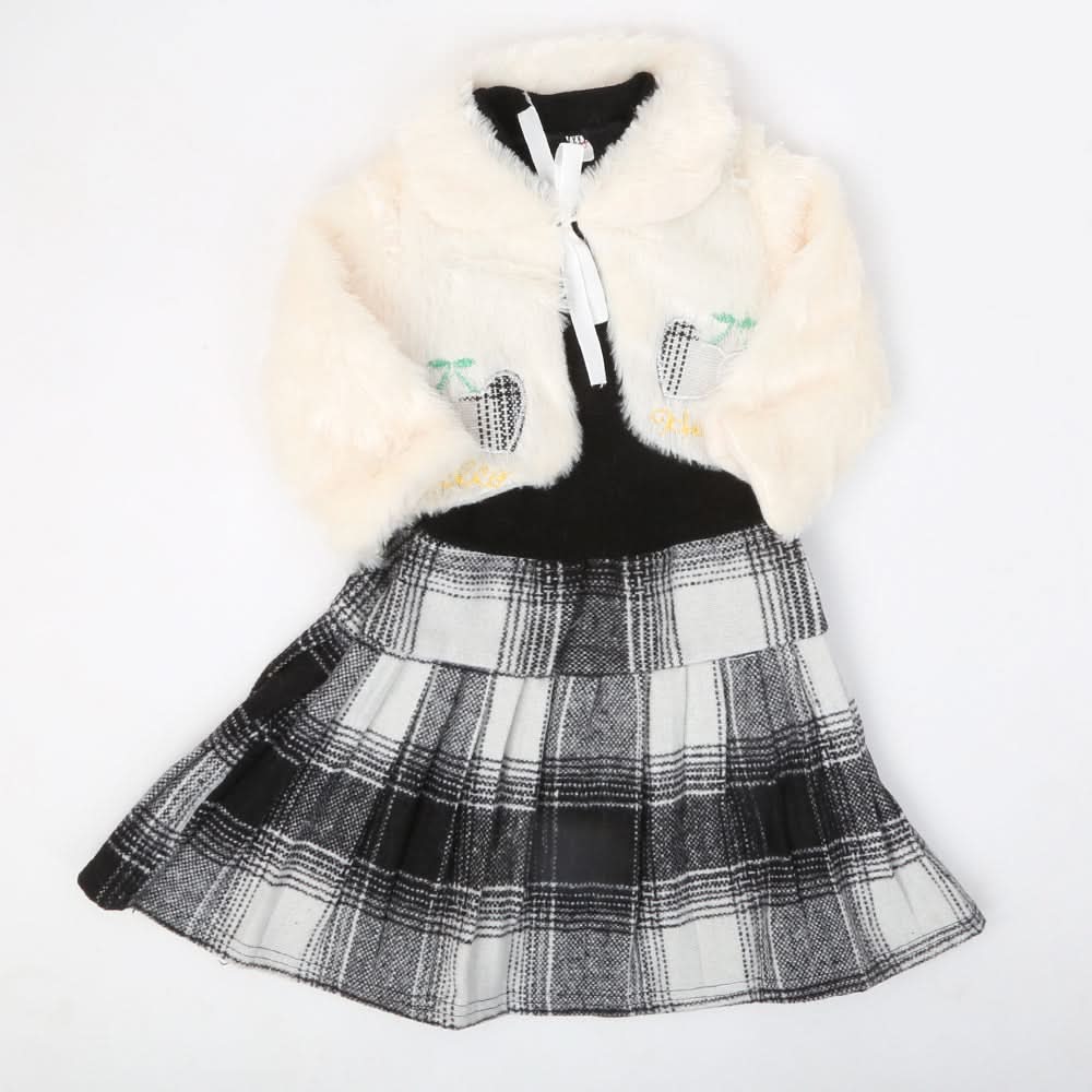 Girls Full Sleeves Frock - Black, Kids, Girls Frocks, Chase Value, Chase Value