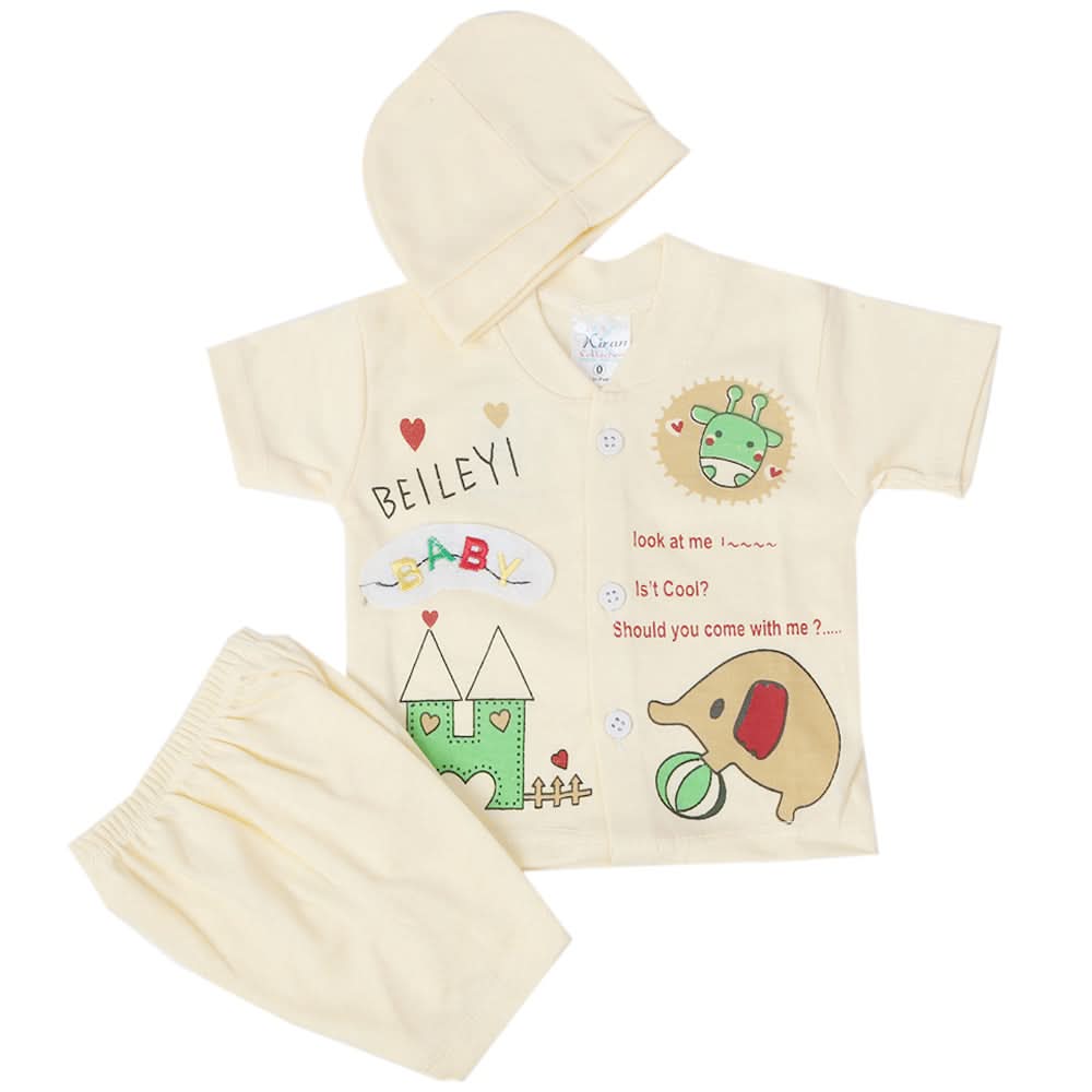 Newborn Boys Half Sleeves Suit - Fawn, Kids, New Born Boys Sets And Suits, Chase Value, Chase Value