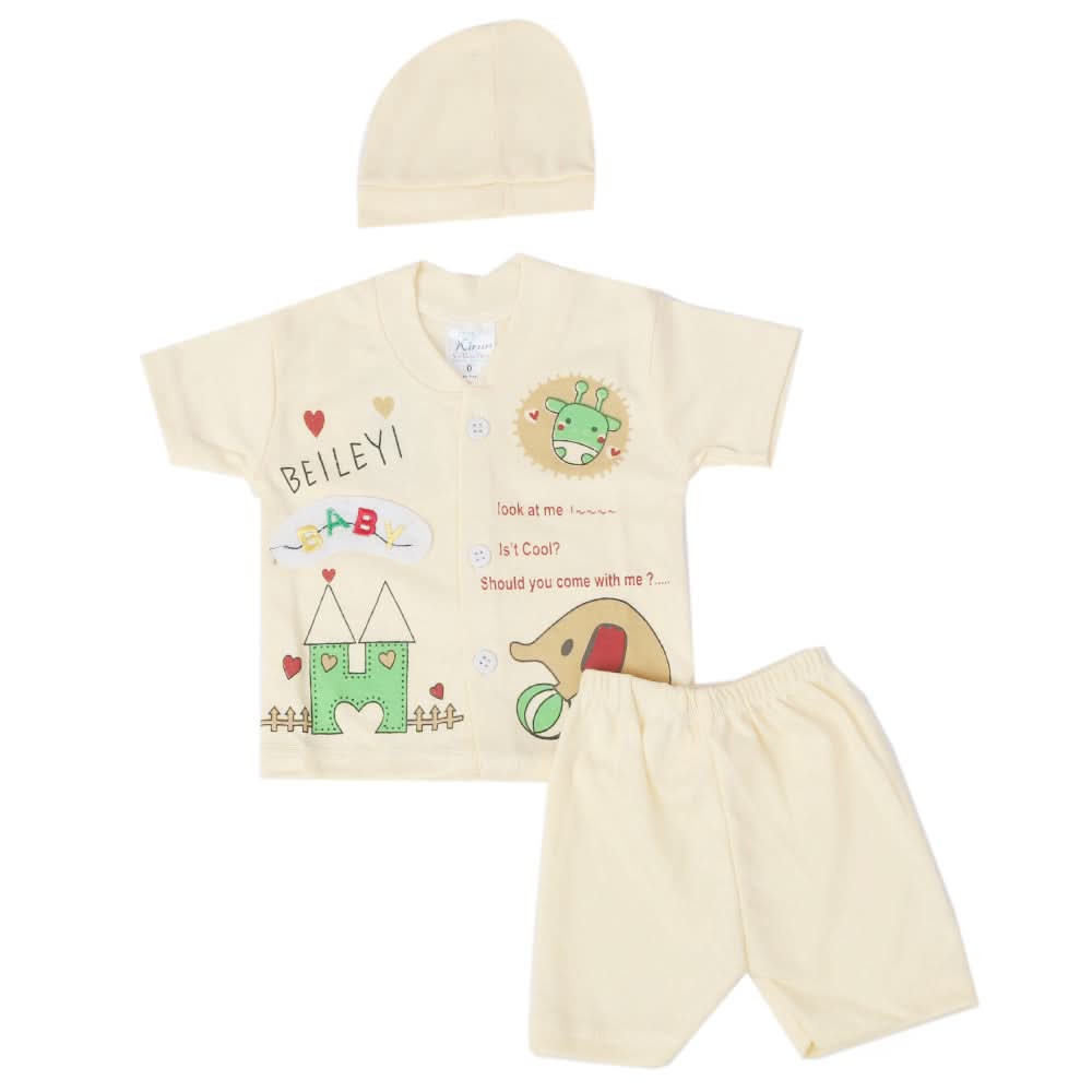 Newborn Boys Half Sleeves Suit - Fawn, Kids, New Born Boys Sets And Suits, Chase Value, Chase Value