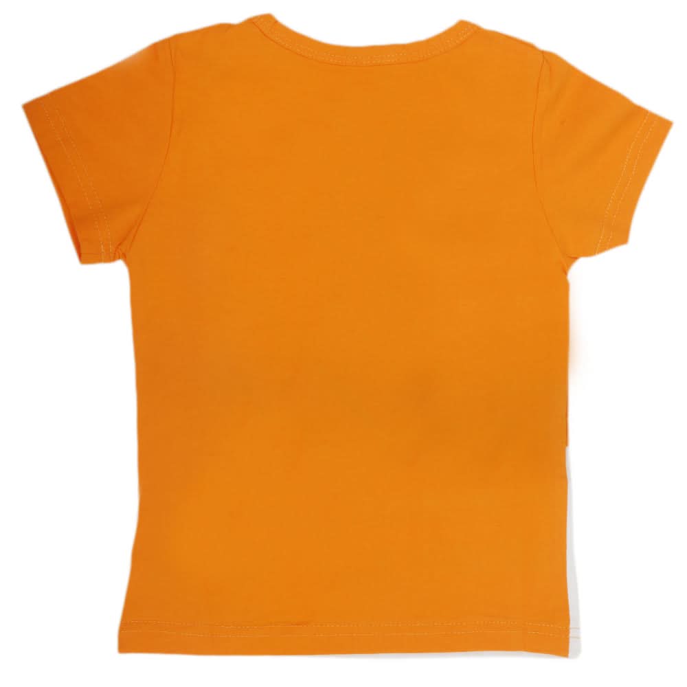 Boys Round Neck Half Sleeves T-Shirt - Mustard, Kids, Boys T-Shirts, Chase Value, Chase Value