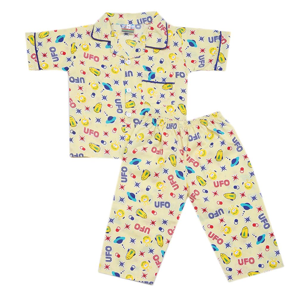 Boys Half Sleeves Sleeping Suits - Lemon, Kids, Boys Sets And Suits, Chase Value, Chase Value
