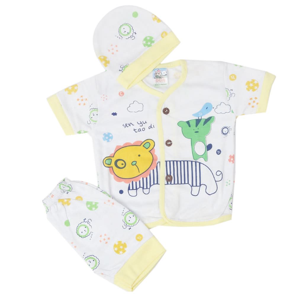 Newborn Boys Half Sleeves Suit - Yellow, Kids, New Born Boys Sets And Suits, Chase Value, Chase Value