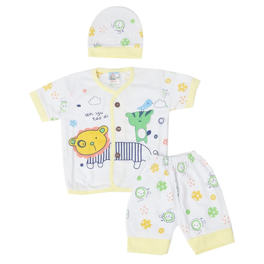 Newborn Boys Half Sleeves Suit - Yellow, Kids, New Born Boys Sets And Suits, Chase Value, Chase Value