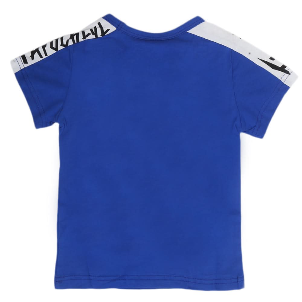 Boys Round Neck Half Sleeves T-Shirt - Royal Blue, Kids, Boys T-Shirts, Chase Value, Chase Value