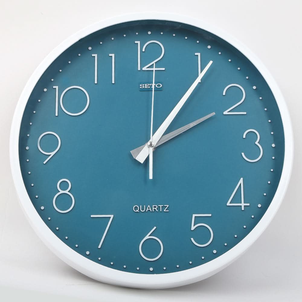 Round Shape Analog Wall Clock 10414 - Blue, Home & Lifestyle, Wall Clocks And Alarms, Chase Value, Chase Value
