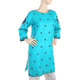 Women's Embroidered Kurti With Lace - Sea Green, Women, Ready Kurtis, Chase Value, Chase Value