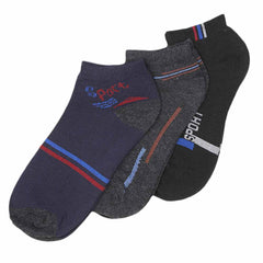 Men's Ankle Socks 3 Pcs - Multi, Men, Mens Socks, Chase Value, Chase Value
