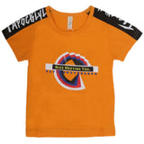 Boys Round Neck Half Sleeves T-Shirt - Mustard, Kids, Boys T-Shirts, Chase Value, Chase Value