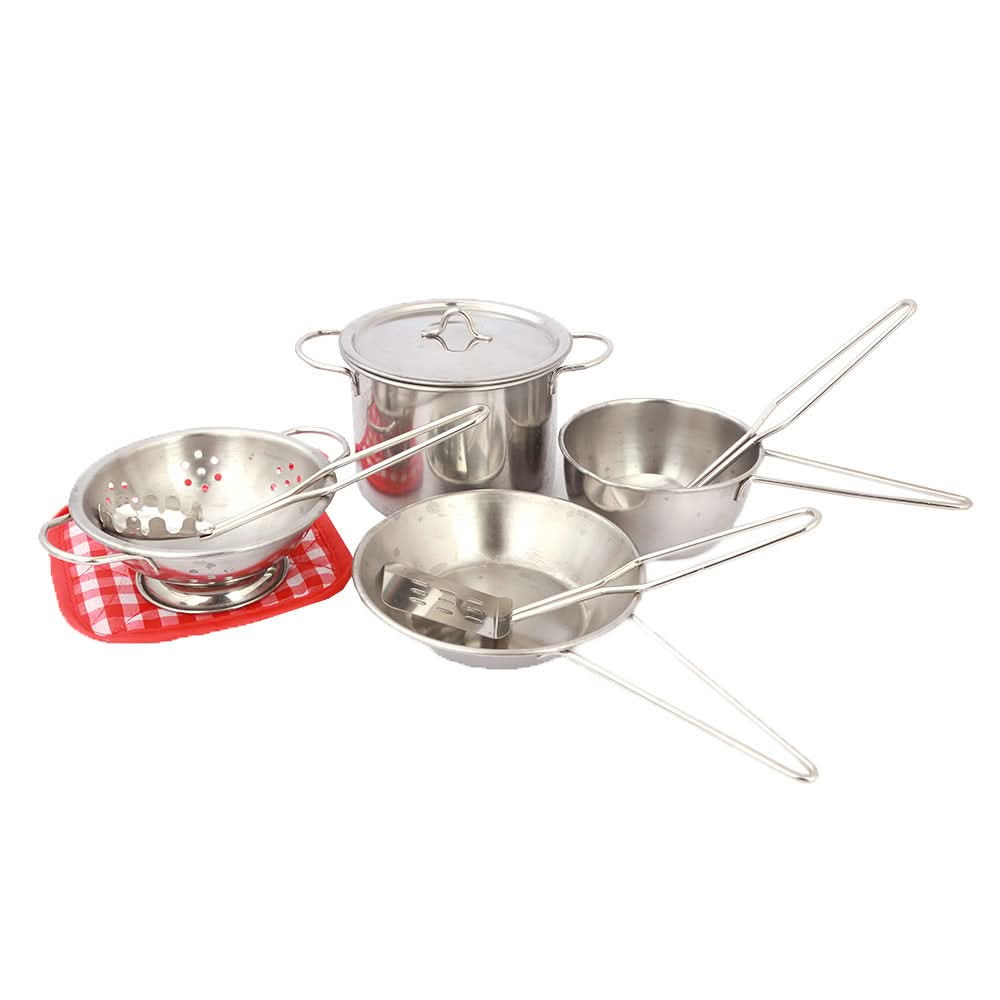 Kitchen Set For Kids 9 Pcs - Silver, Kids, Cosmetic and Kitchen Sets, Chase Value, Chase Value