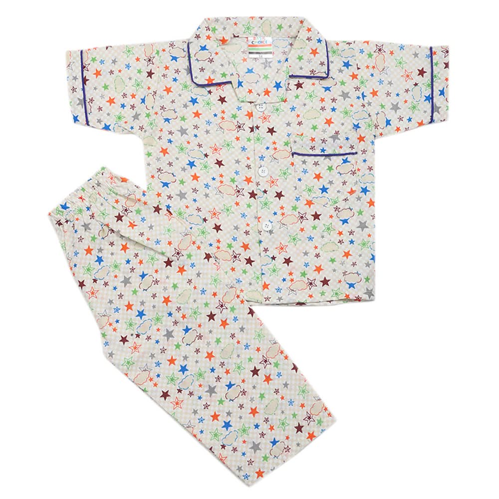 Boys Half Sleeves Sleeping Suits - Off-White, Kids, Boys Sets And Suits, Chase Value, Chase Value