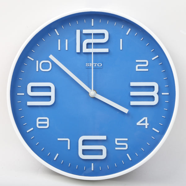 Round Shape Analog Wall Clock 10401 - Blue, Home & Lifestyle, Wall Clocks And Alarms, Chase Value, Chase Value