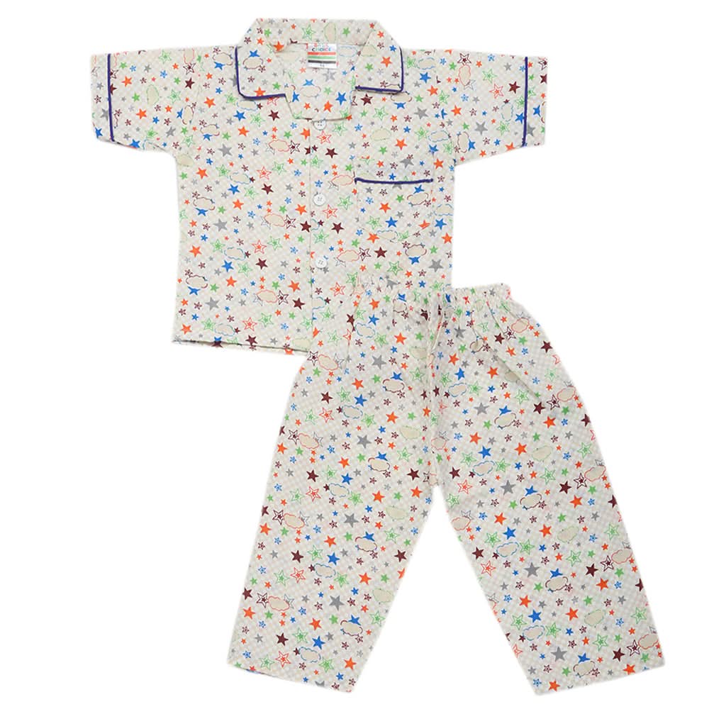 Boys Half Sleeves Sleeping Suits - Off-White, Kids, Boys Sets And Suits, Chase Value, Chase Value